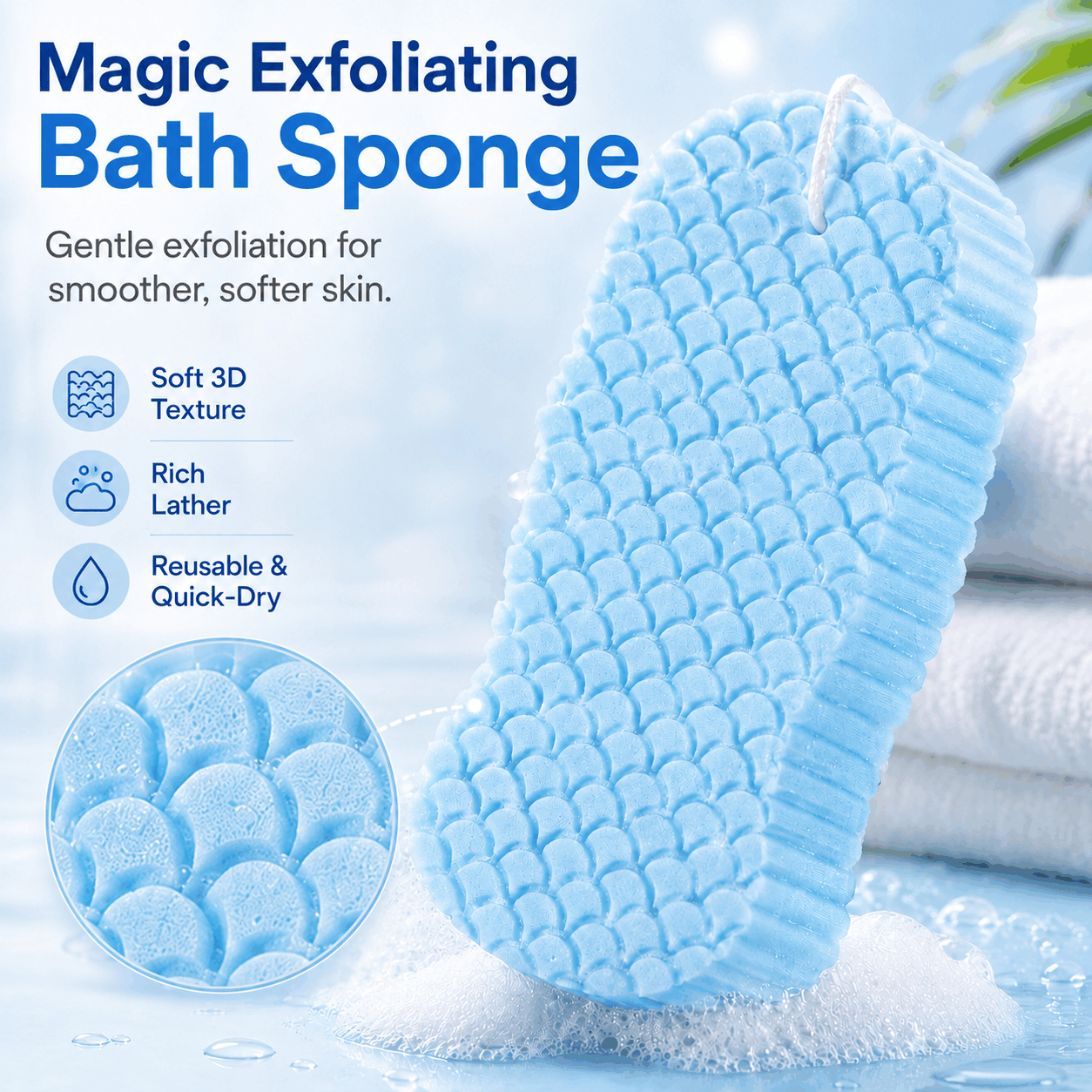 Junazilo® Magic Exfoliating Bath Sponge