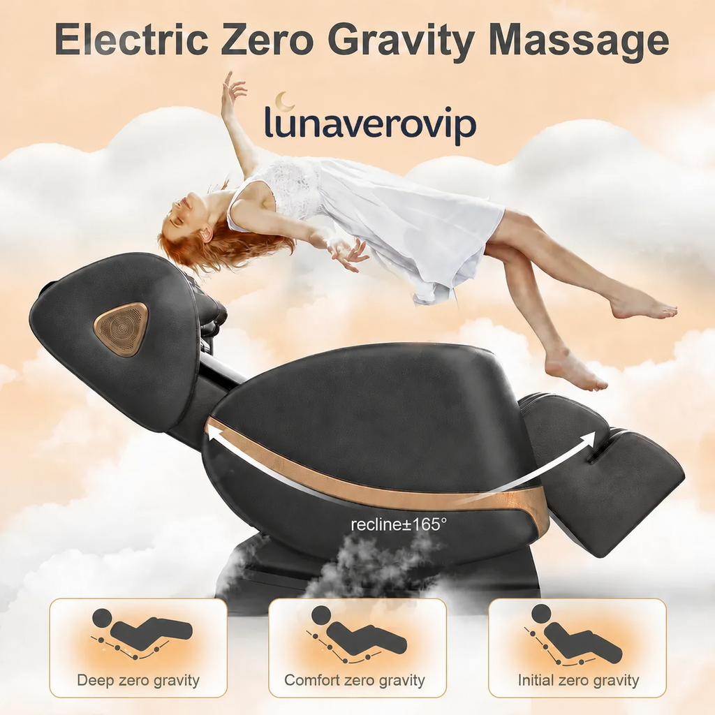 Zero Gravity Full-Body Massage Chair – 14 Shiatsu Rollers, Heat, Foot Massage & Bluetooth